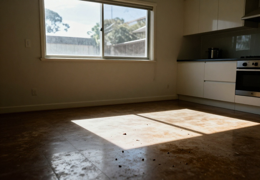 Rodent droppings and damage in a Casula warehouse before treatment